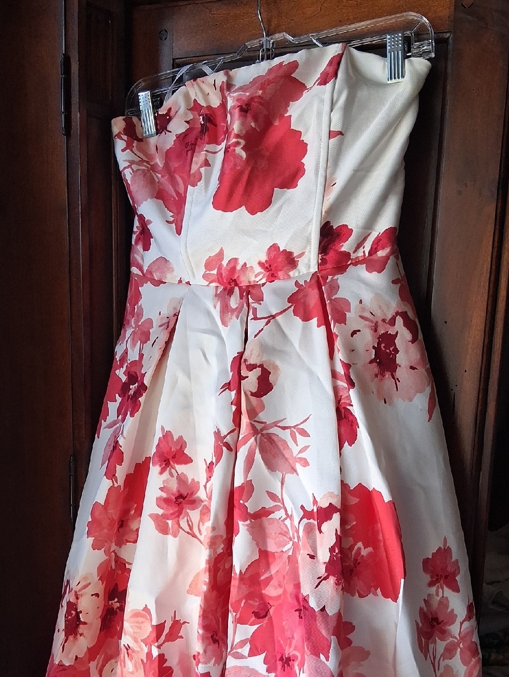 Xtraordinary Windsor Reds Floral High-Low Dress with Red Print Sz 5 Prom - Picture 8 of 16